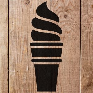 Soft Serve Ice Cream Cone Stencil - Art and Wall Stencil - Image 5