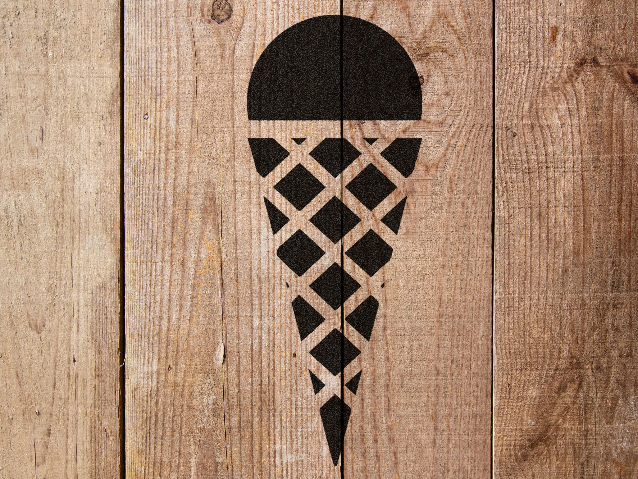 Ice Cream Cone Stencil - Art and Wall Stencil - Stencil Giant