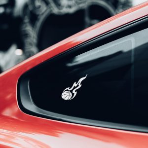 Basketball with Flames Stencil - Art and Wall Stencil - Image 3