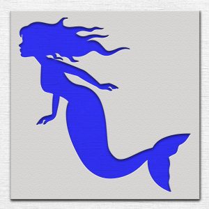 Mermaid Stencil - Art and Wall Stencil - Image 3