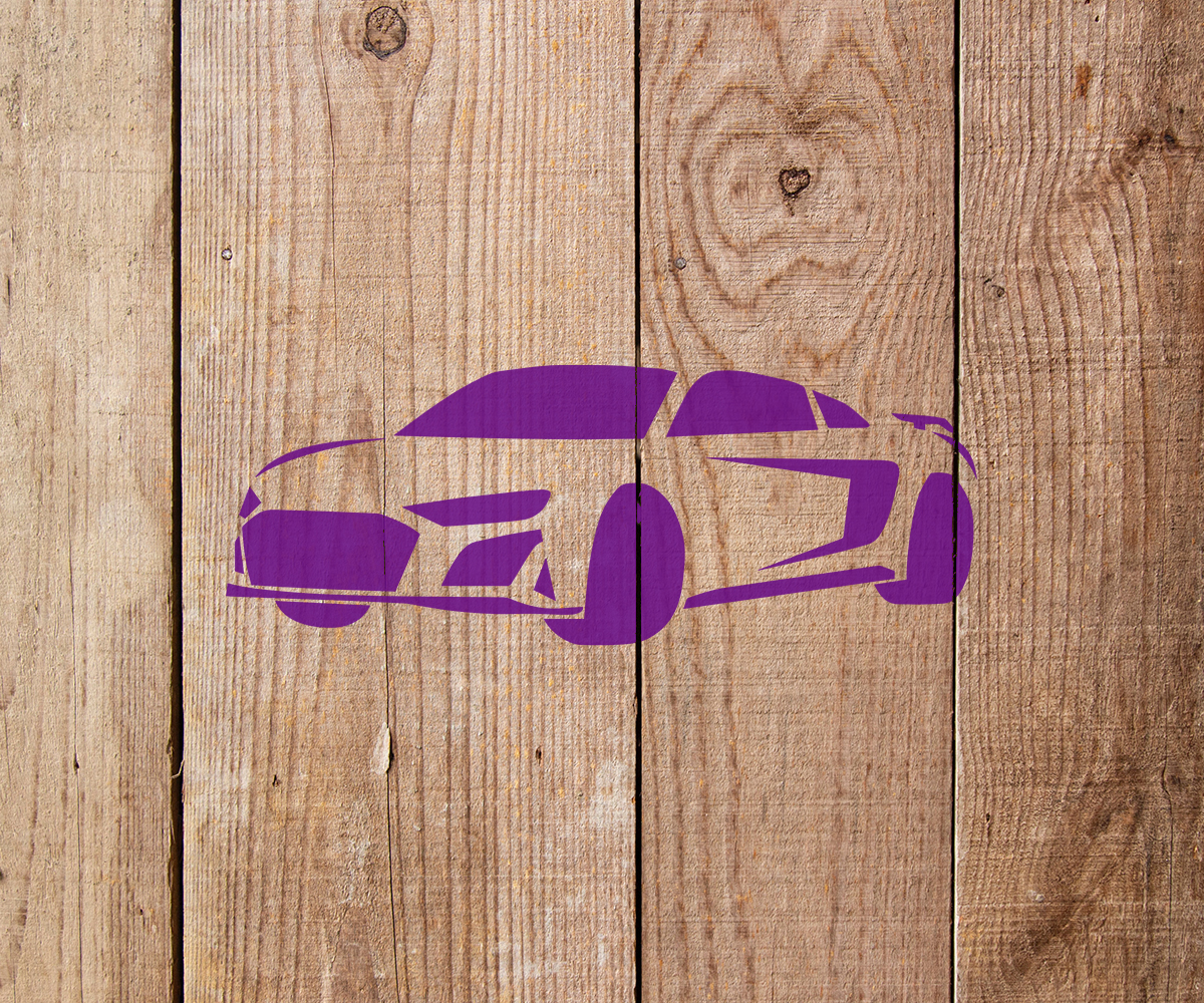 Sports Car Stencil - Art and Wall Stencil - Stencil Giant