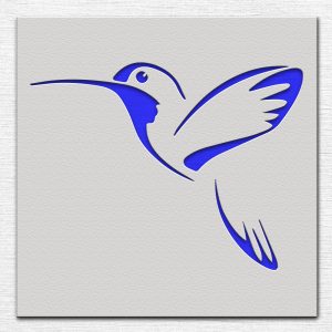 Humming Bird Stencil - Art and Wall Stencil - Image 3
