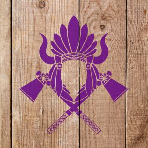 Native American with Headdress and Tomahawk Stencil - Art and Wall Stencil - Image 4