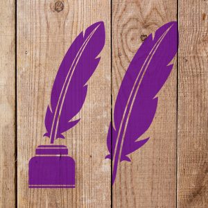 Feather Pen Stencil - Art and Wall Stencil - Image 3