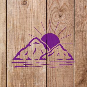 Sunrise over the Mountains Stencil - Art and Wall Stencil - Image 5