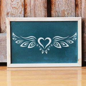 Heart and Wings Stencil - Art and Wall Stencil - Image 6