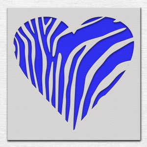 Tiger Print Heart Stencil - Art and Wall Stencil - Image 3