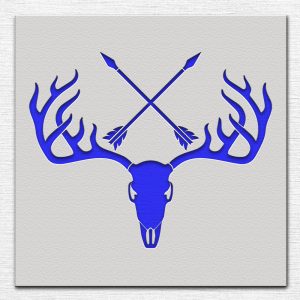 Deer Skull and Arrows Stencil - Art and Wall Stencil - Image 3