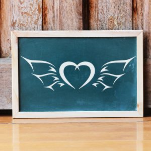 Heart and Wings Stencil - Art and Wall Stencil - Image 3