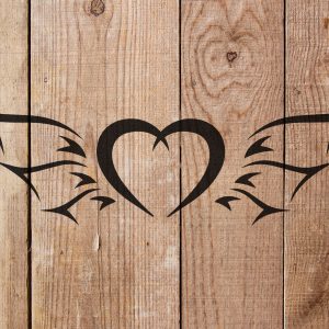 Heart and Wings Stencil - Art and Wall Stencil - Image 4