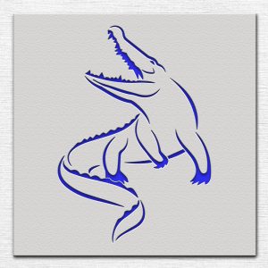 Alligator Stencil - Art and Wall Stencil - Image 3