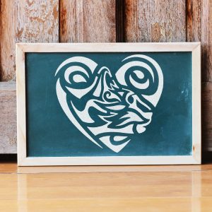 Big Cat and Heart Stencil - Art and Wall Stencil - Image 5