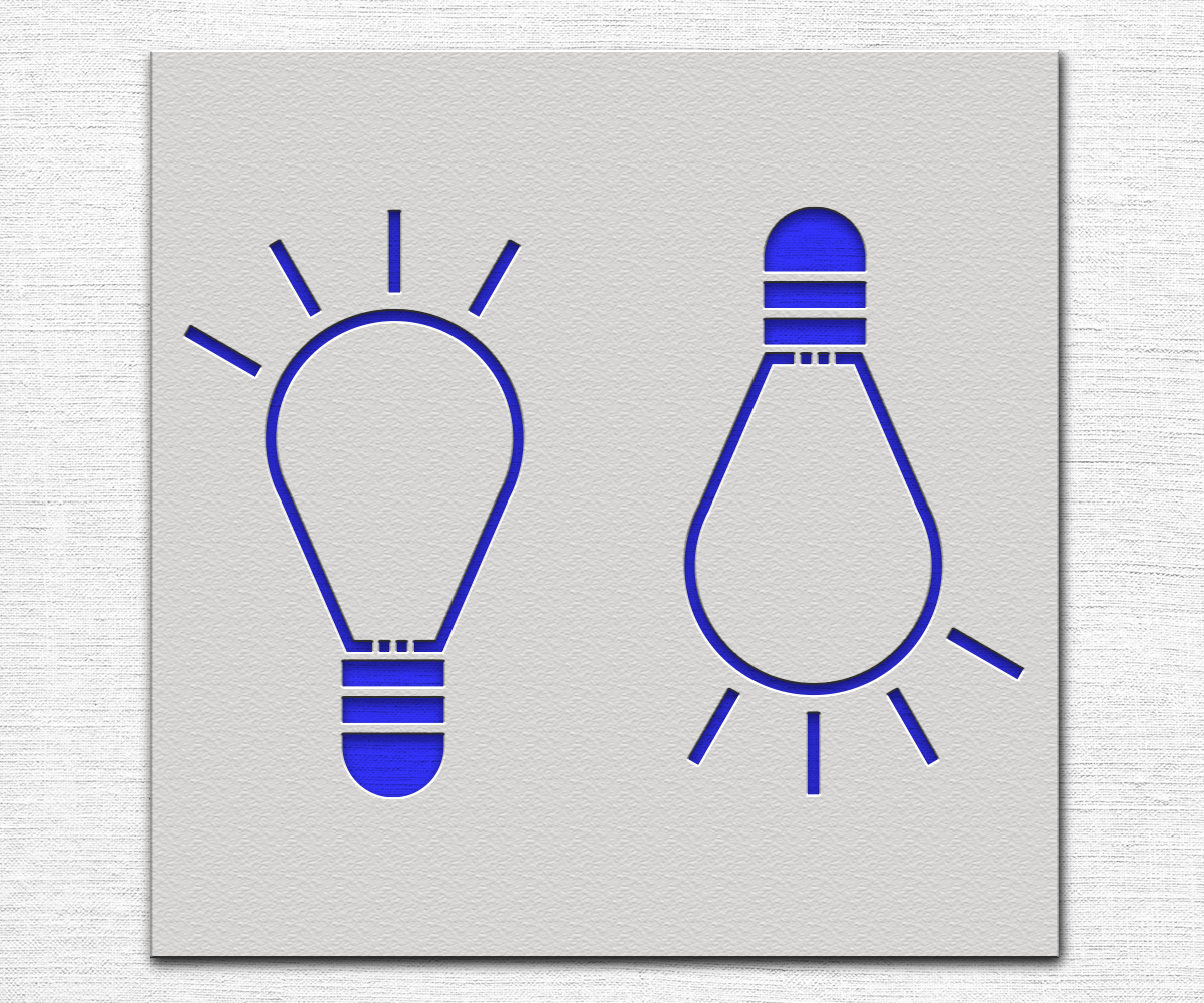 Light Bulbs Stencil - Art and Wall Stencil - Stencil Giant