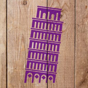 Leaning Tower of Pisa Stencil - Art and Wall Stencil - Image 3