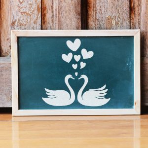 Swans and Hearts Stencil - Art and Wall Stencil - Image 4