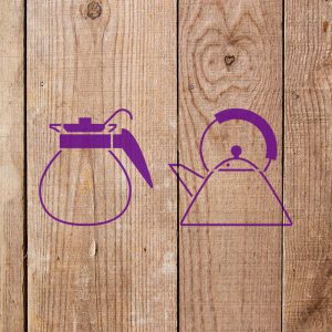 Coffee Pot & Tea Kettle Stencil - Art and Wall Stencil - Image 3