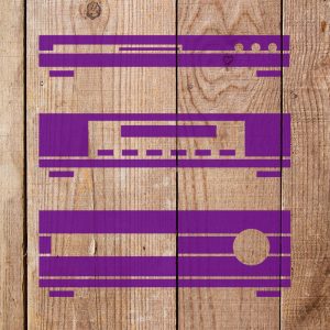 Electronic Equipment Stencil - Art and Wall Stencil - Image 3