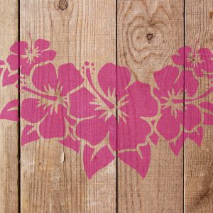 Hibiscus Flowers Garland Stencil - Art and Wall Stencil - Image 4