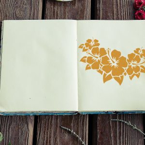 Hibiscus Flowers Garland Stencil - Art and Wall Stencil - Image 6