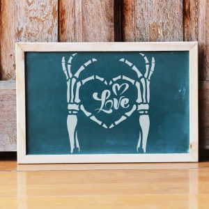 Skeleton Hands Heart Love Stencil - Art and Wall Stencil - Image 4