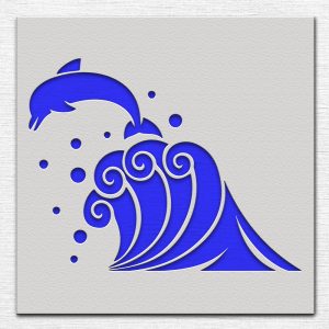 Porpoise Stencil - Art and Wall Stencil - Image 3