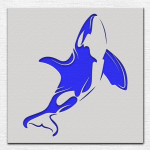 Whale Stencil - Art and Wall Stencil - Image 3