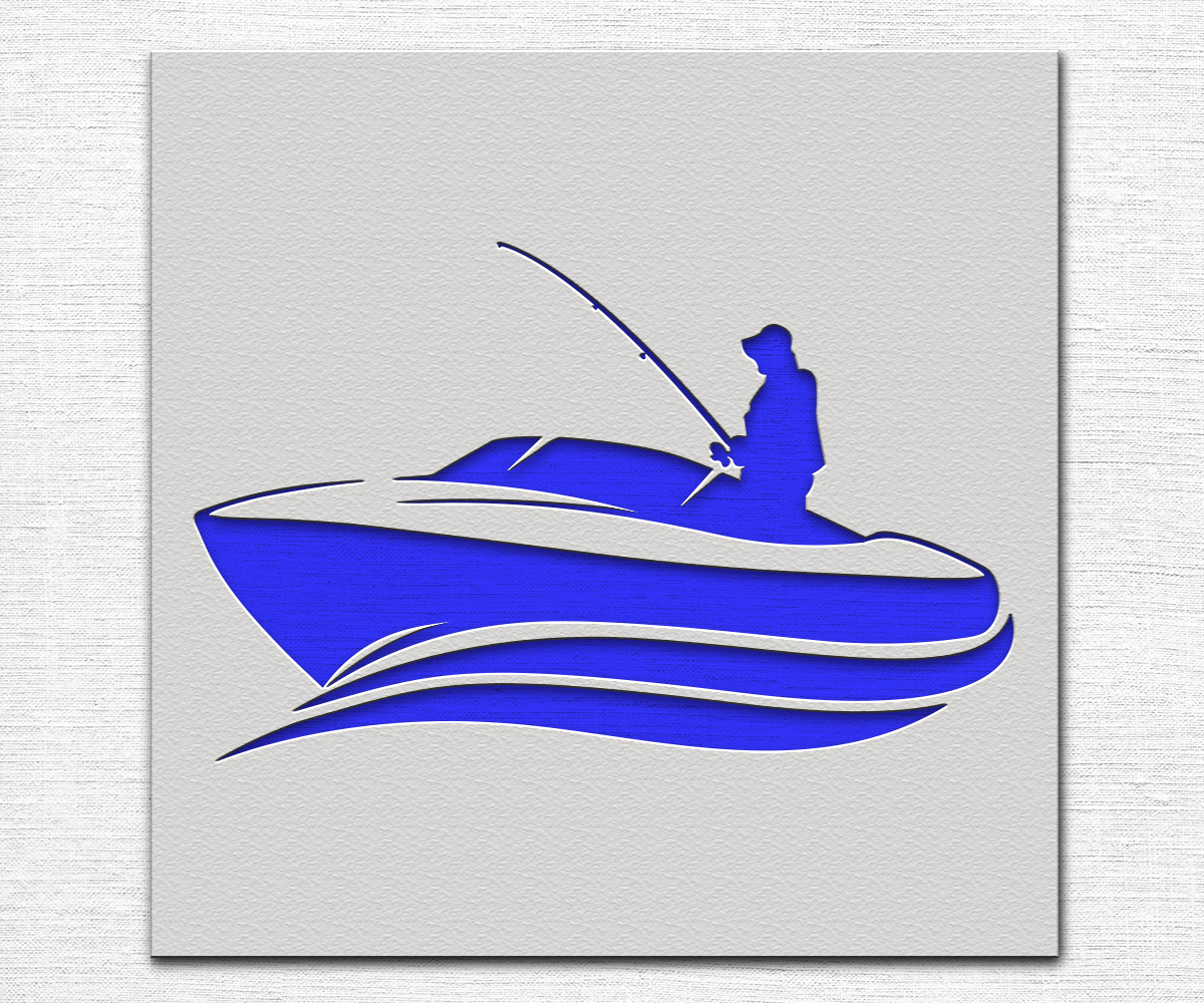 Fishing Boat Stencil Art and Wall Stencil Stencil Giant