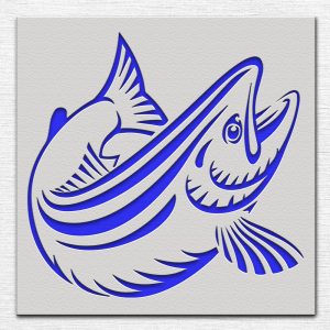Fish Stencil - Art and Wall Stencil - Image 3