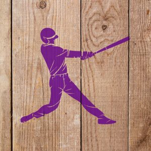 Baseball Player Stencil - Art and Wall Stencil - Image 5