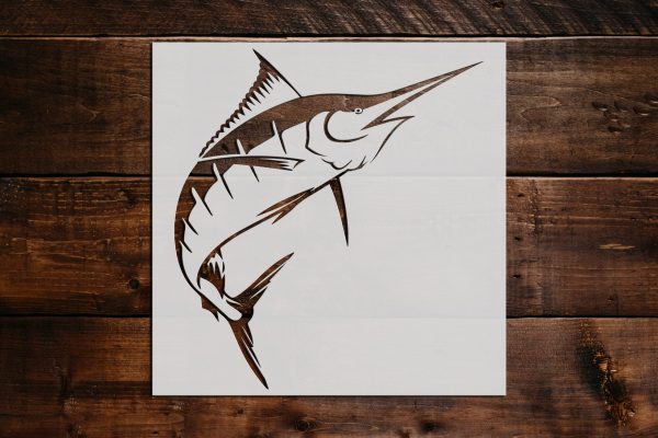 Stencil, Striped Fish Stencil, Tropical Stencil for Wood Sign