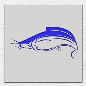 Catfish Stencil - Art and Wall Stencil - Image 3