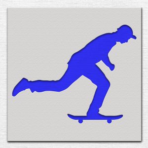 Skateboarder Stencil - Art and Wall Stencil - Image 4