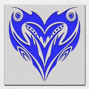 Heart Design Stencil - Art and Wall Stencil - Image 3