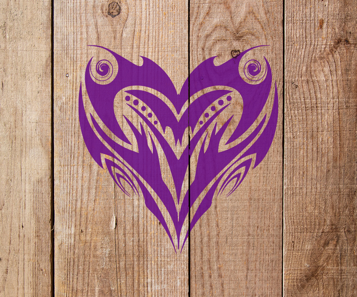 Heart Design Stencil Art and Wall Stencil Stencil Giant