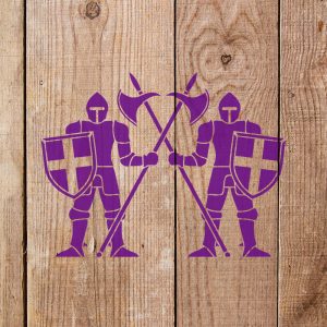 Knights with Axes Stencil - Art and Wall Stencil - Image 4
