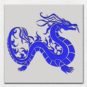 Dragon Stencil - Art and Wall Stencil - Image 3