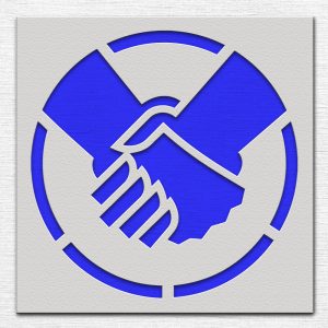 Holding Hands Stencil - Art and Wall Stencil - Image 3