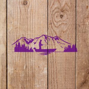 Lake Fishing Stencil - Art and Wall Stencil - Image 3