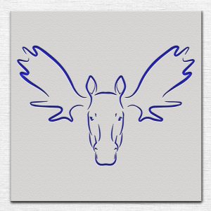 Moose Head Stencil - Art and Wall Stencil - Image 3