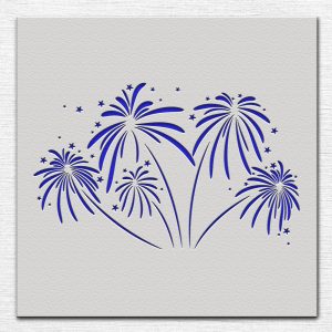 Fireworks Stencil - Art and Wall Stencil - Image 3