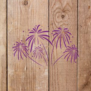 Fireworks Stencil - Art and Wall Stencil - Image 4