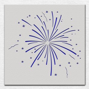 Fireworks Stencil - Art and Wall Stencil - Image 3