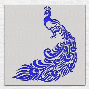 Peacock Stencil - Art and Wall Stencil - Image 3