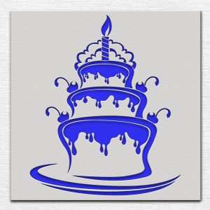 Triple Layer Cake Stencil - Art and Wall Stencil - Image 3