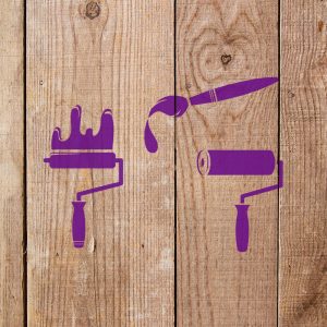 Paint Brushes Stencil - Art and Wall Stencil - Image 3