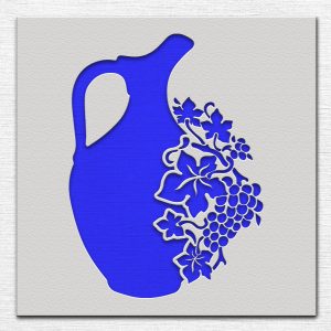 Wine and Grapes Stencil - Art and Wall Stencil - Image 3