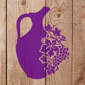 Wine and Grapes Stencil - Art and Wall Stencil - Image 4