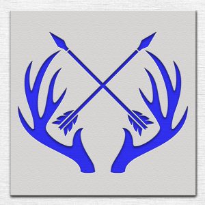 Antlers and Arrows Stencil - Art and Wall Stencil - Image 3