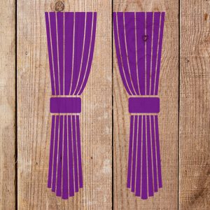 Curtains Stencil - Art and Wall Stencil - Image 3