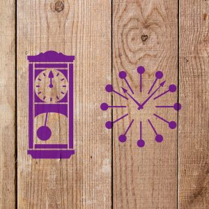 Clocks Stencil - Art and Wall Stencil - Image 3
